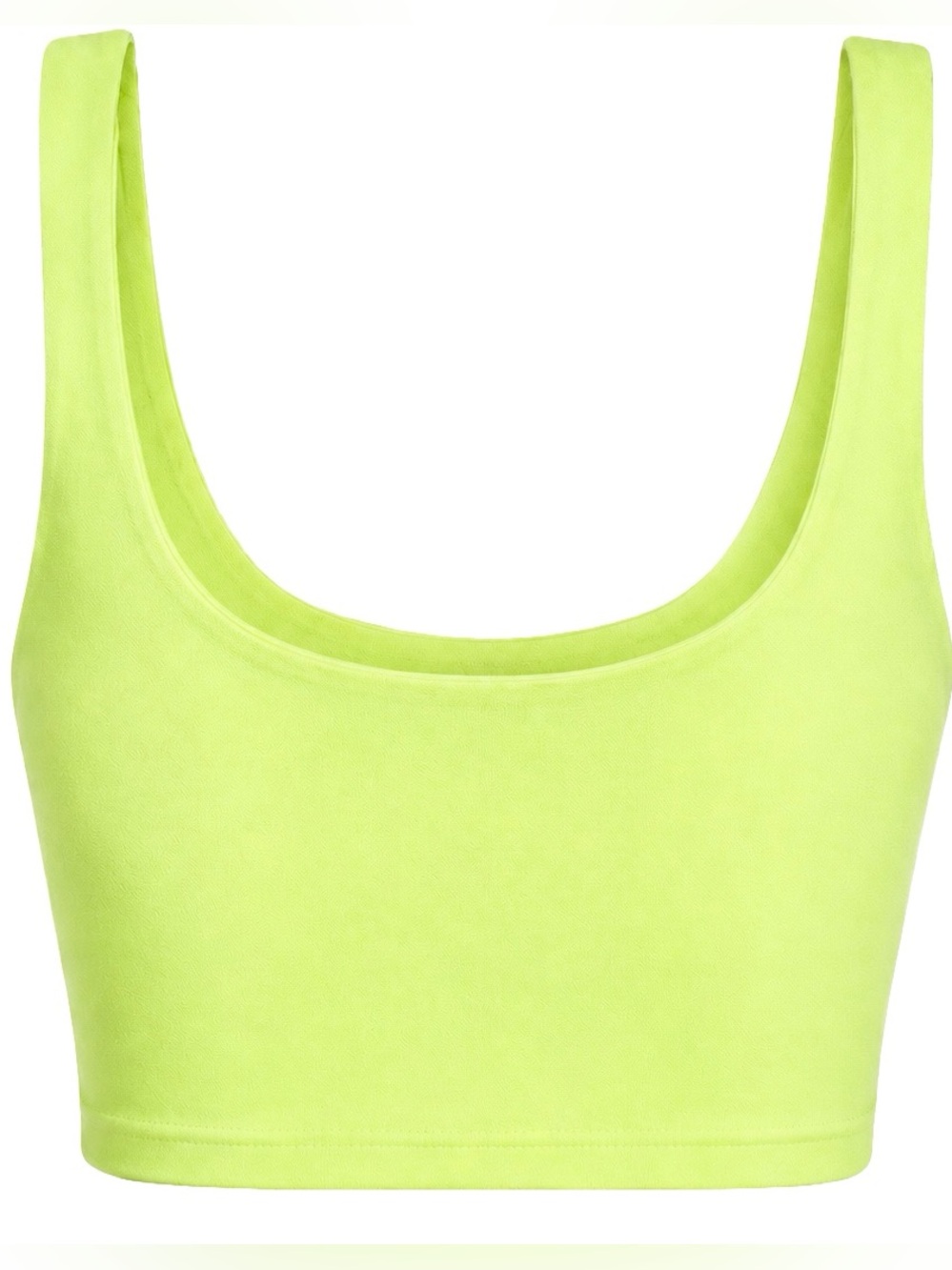 NWT Good American Key Lime001 Scoop Neck Swim Tank S